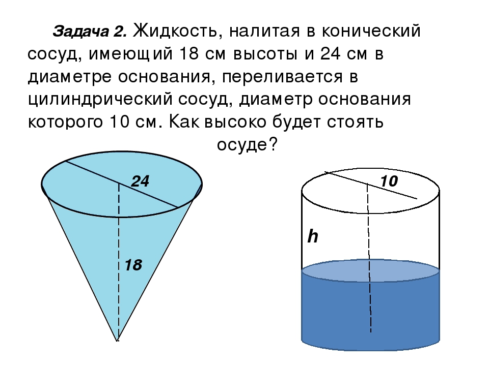 Жидкости задания. Конический сосуд. Жидкость налитая в конический сосуд высотой 0.18 и диаметром основания. Жидкость налитая в конический сосуд. Жидкость налитая в конический сосуд имеющий 0,18 м высоты и 0,24.
